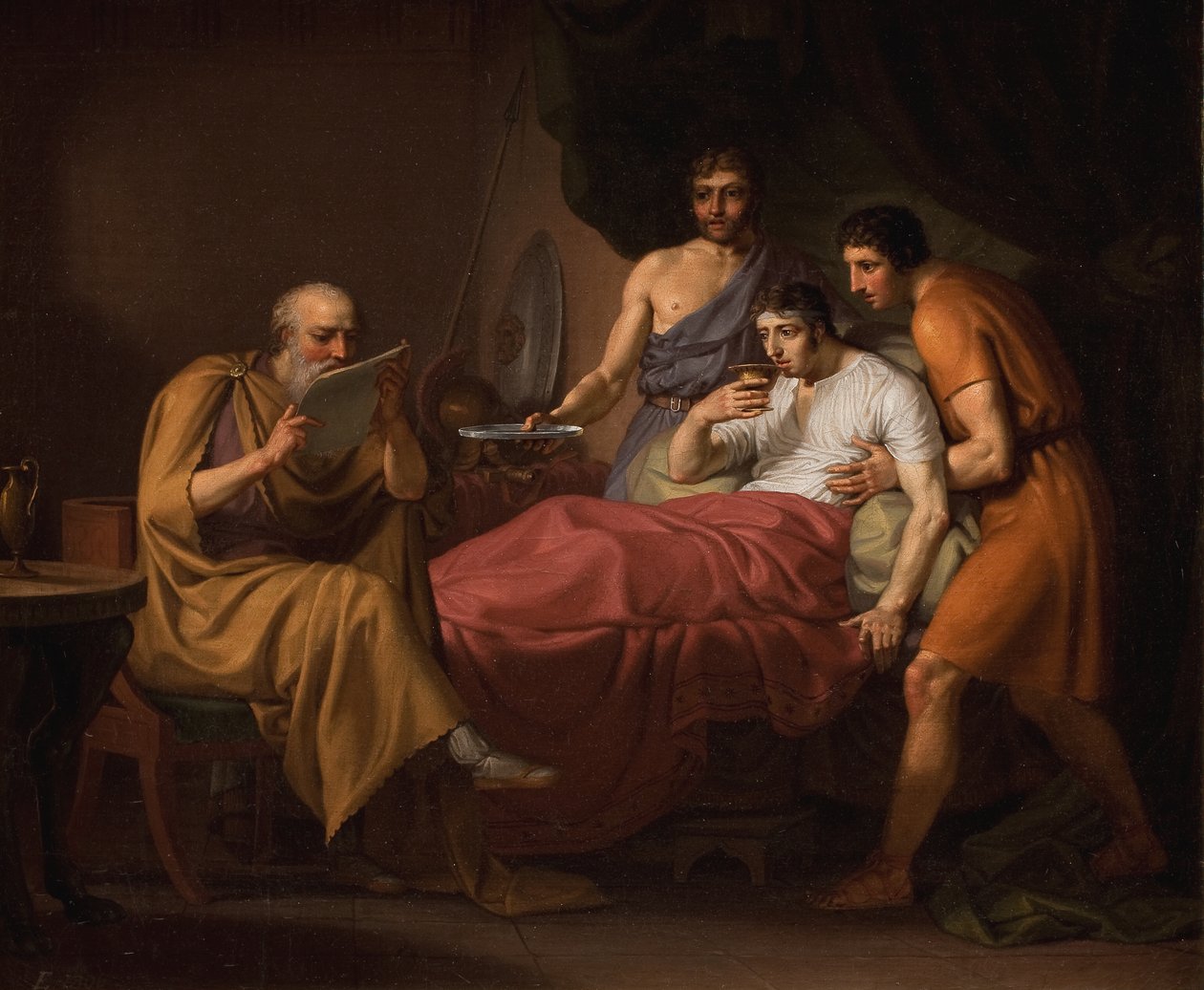 Alexander den store på sin sjuksäng av Christoffer Wilhelm Eckersberg