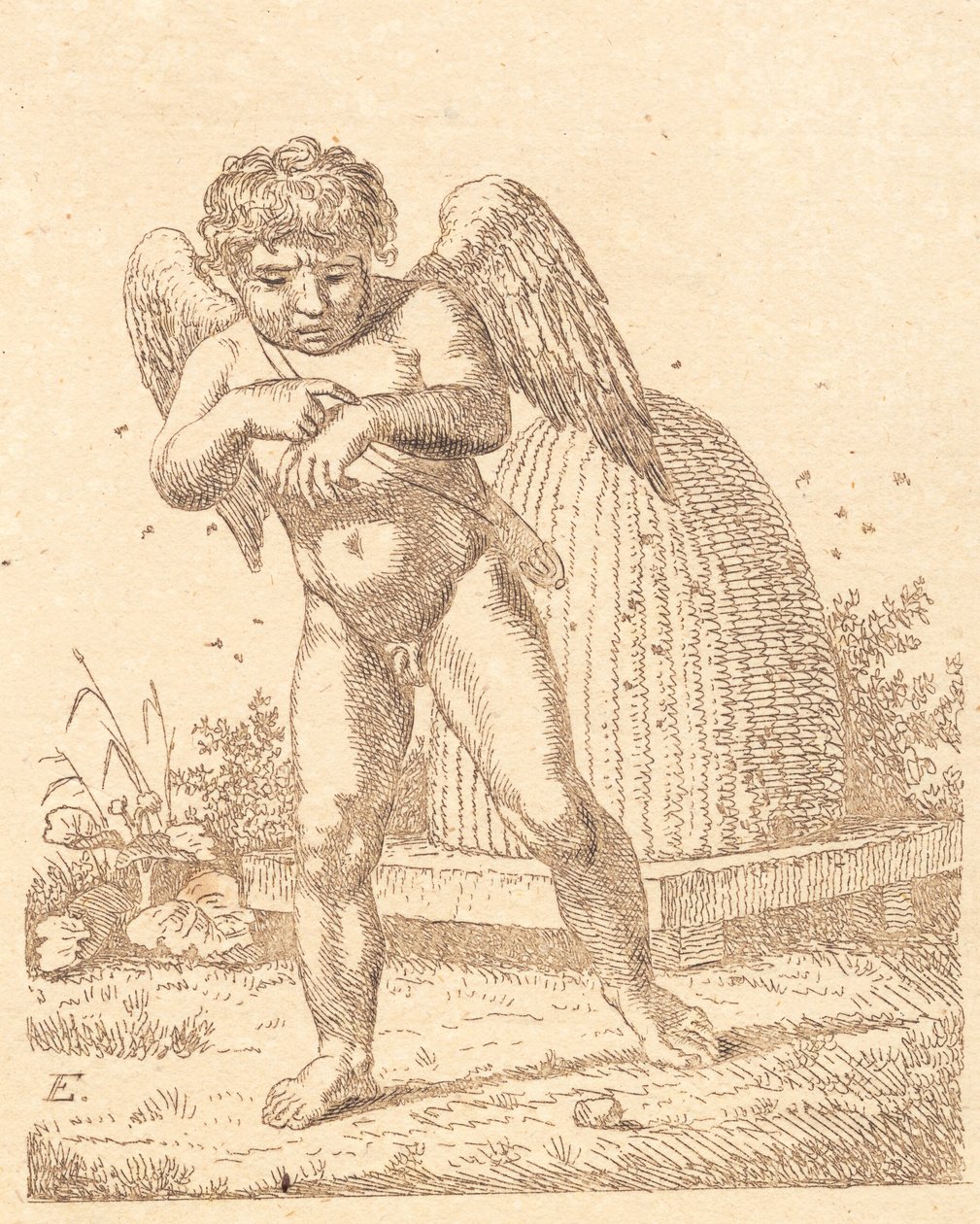 Amor biten av ett bi av Christoffer Wilhelm Eckersberg