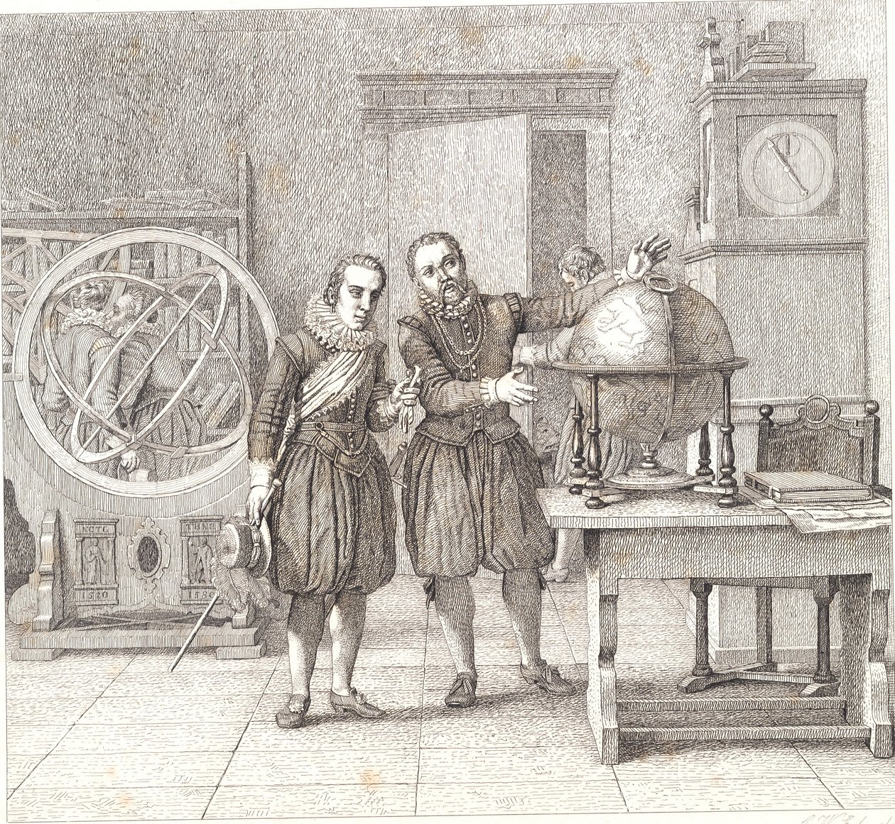 Christian IV besöker Tycho Brahe på Uranienborg av Christoffer Wilhelm Eckersberg