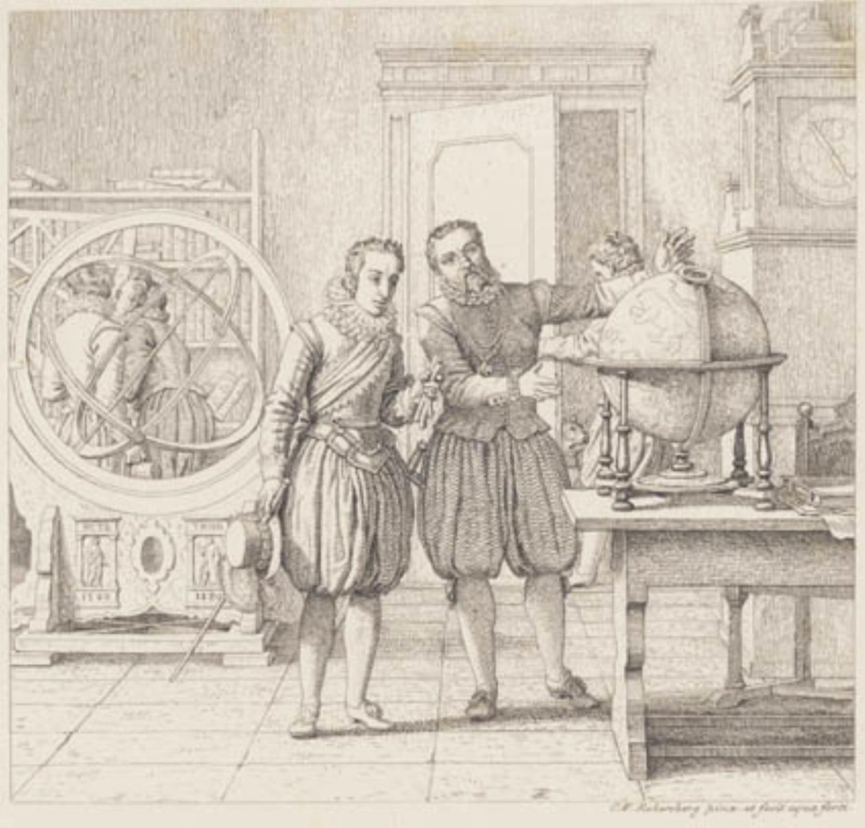 Christian IV besöker Tycho Brahe på Uranienborg av Christoffer Wilhelm Eckersberg