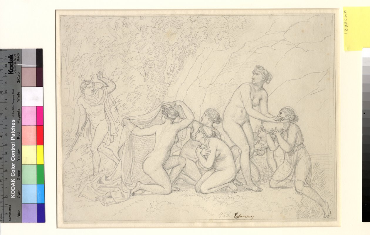 Diana och Actaeon. av Christoffer Wilhelm Eckersberg