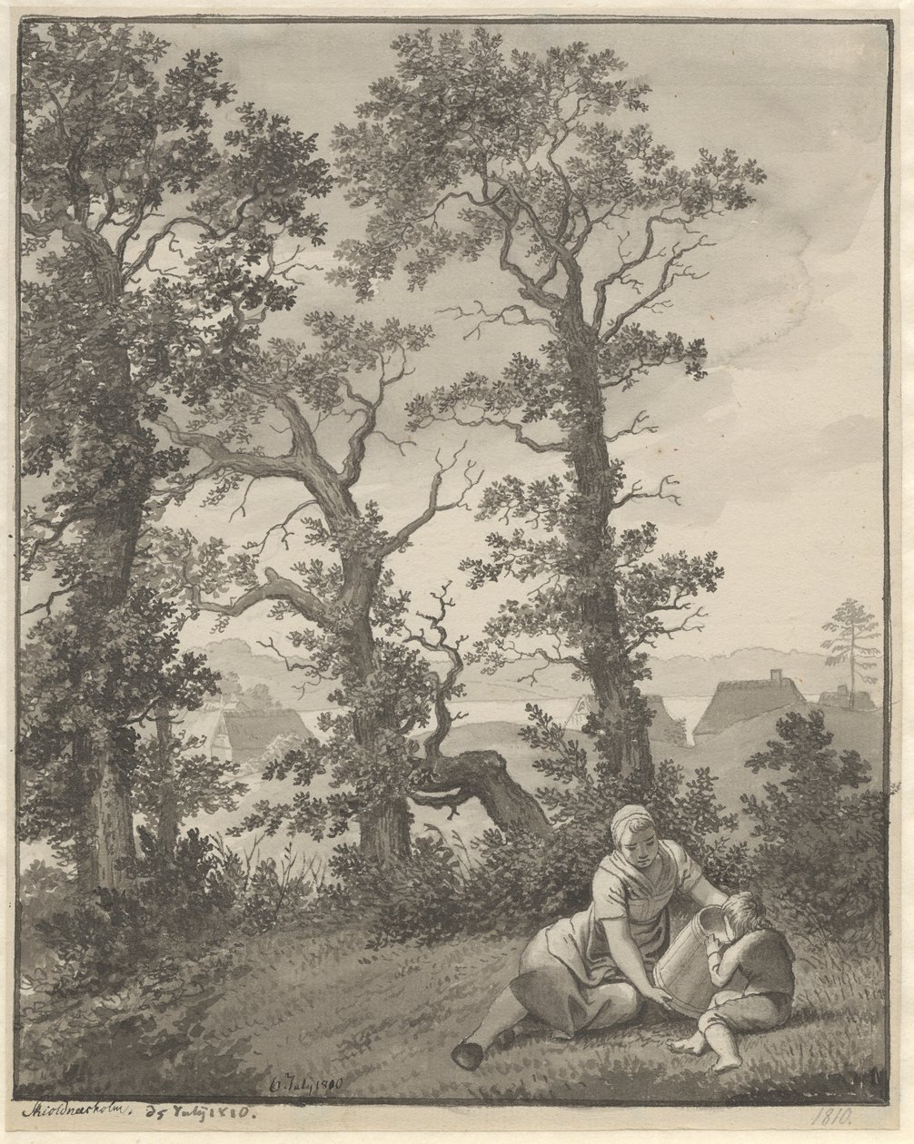 Från området kring Skjoldnæsholm av Christoffer Wilhelm Eckersberg