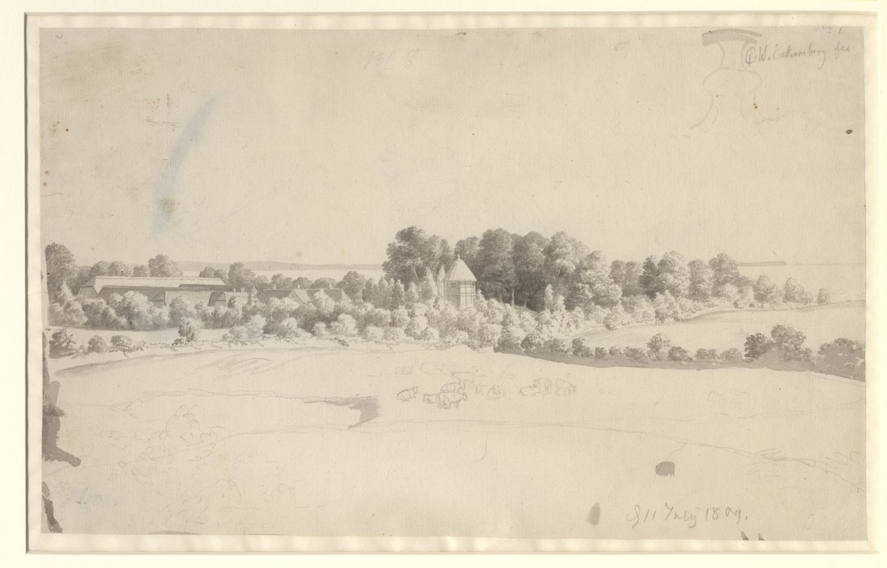 Nordfelts herrgård på Møn av Christoffer Wilhelm Eckersberg