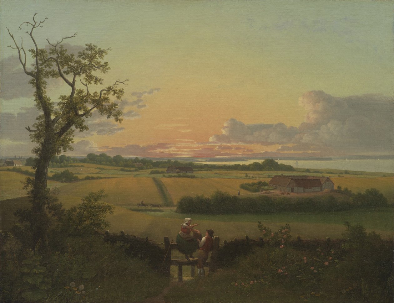 Landskap med en stil. Isle of Møn av Christoffer Wilhelm Eckersberg