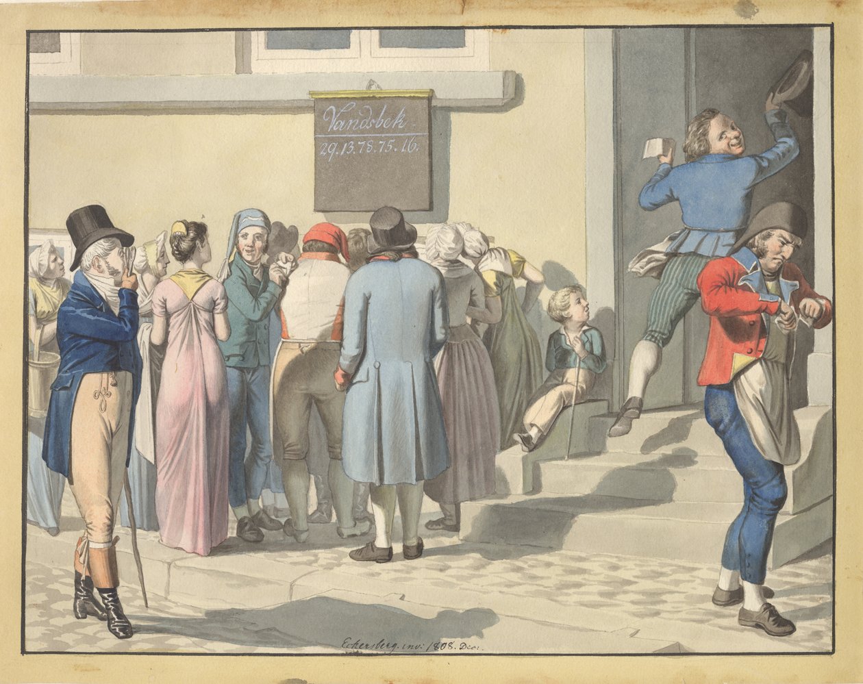 Utanför Lotteriverket av Christoffer Wilhelm Eckersberg