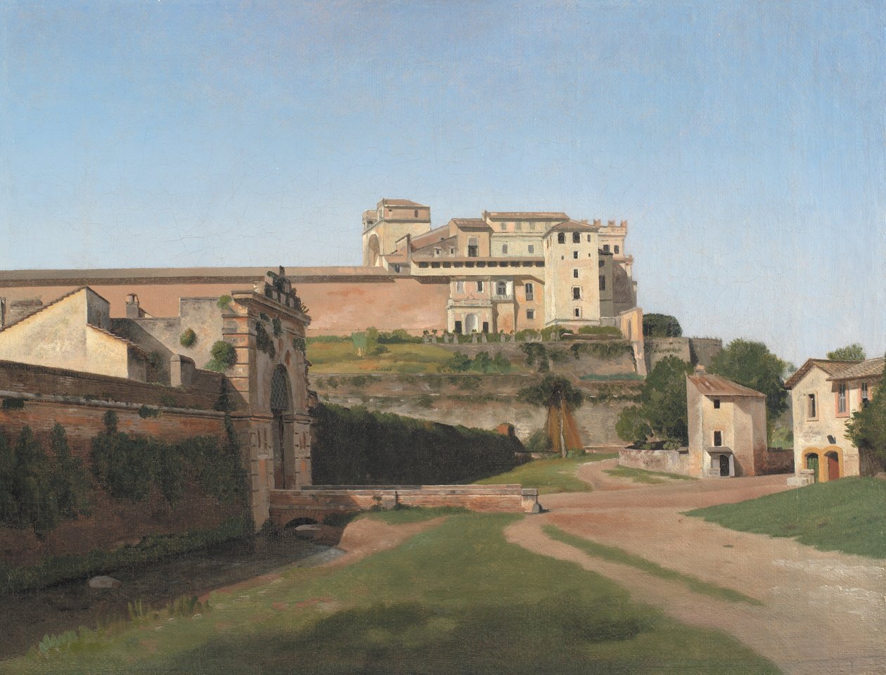 Porta Angelica och en del av Vatikanen av Christoffer Wilhelm Eckersberg