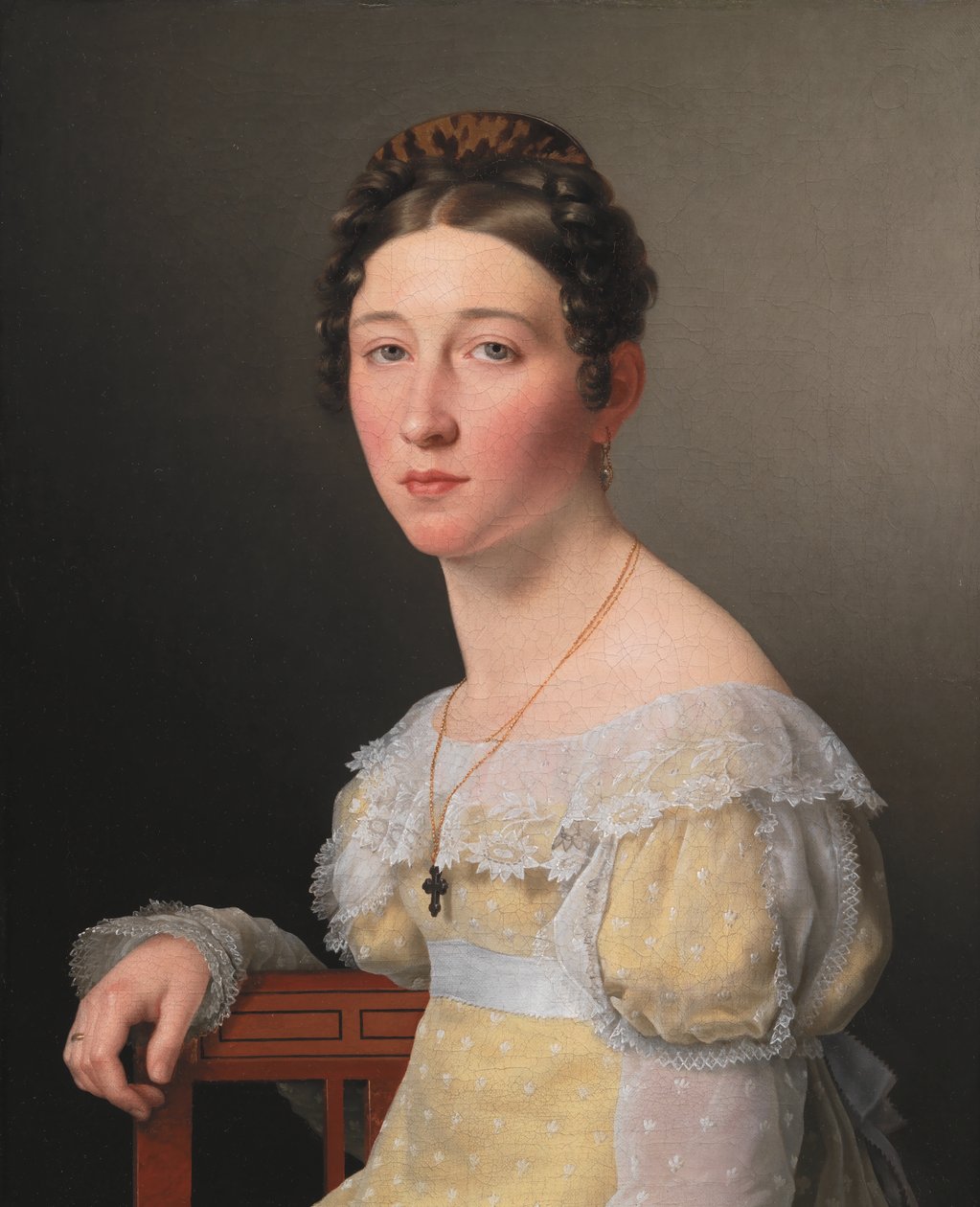 Porträtt av Emilie Henriette Massmann, förlovad av Frederik Wilhelm Caspar von Benzon av Christoffer Wilhelm Eckersberg