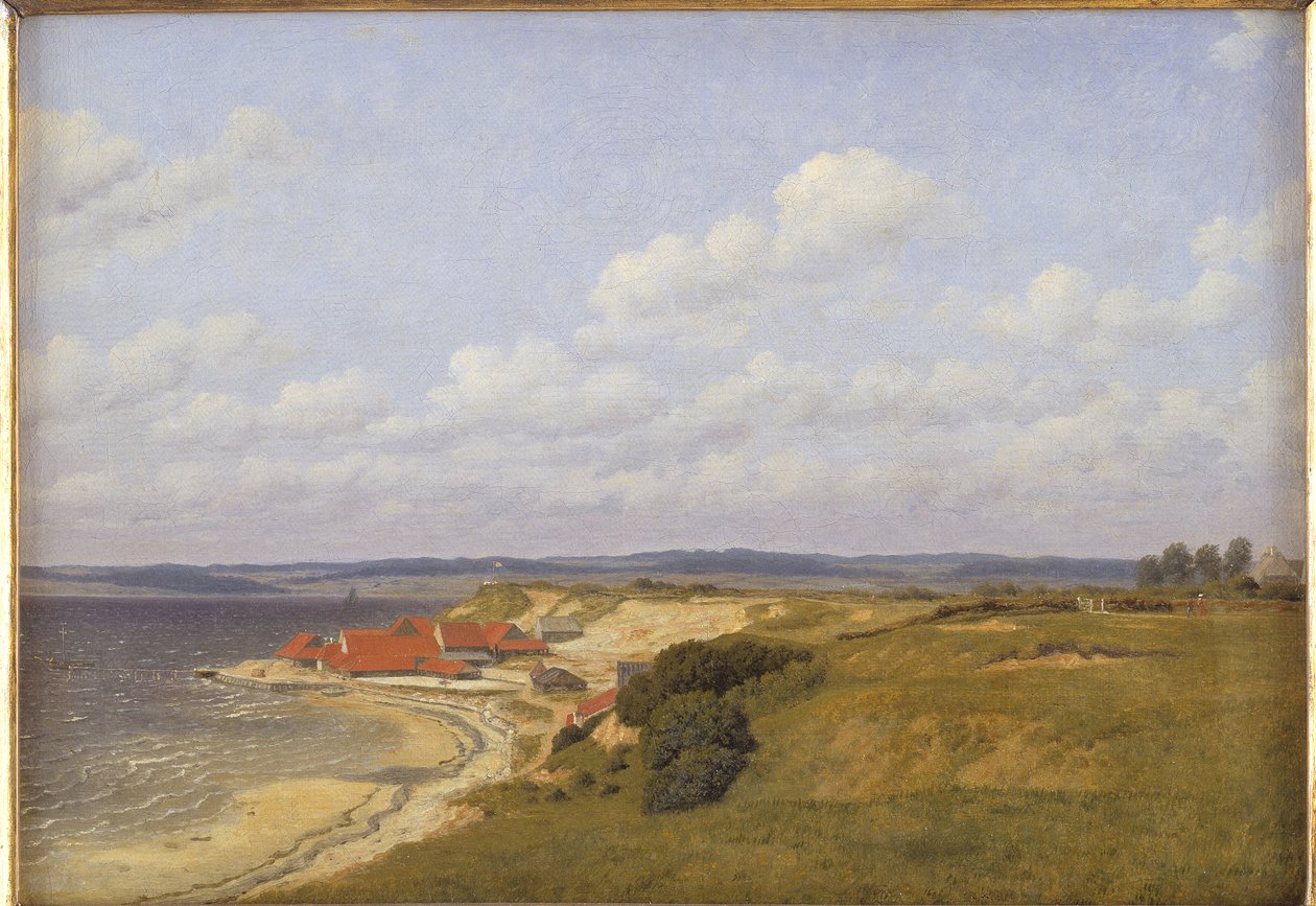 Renbjærg Tileworks av Flensburg Fjord av Christoffer Wilhelm Eckersberg