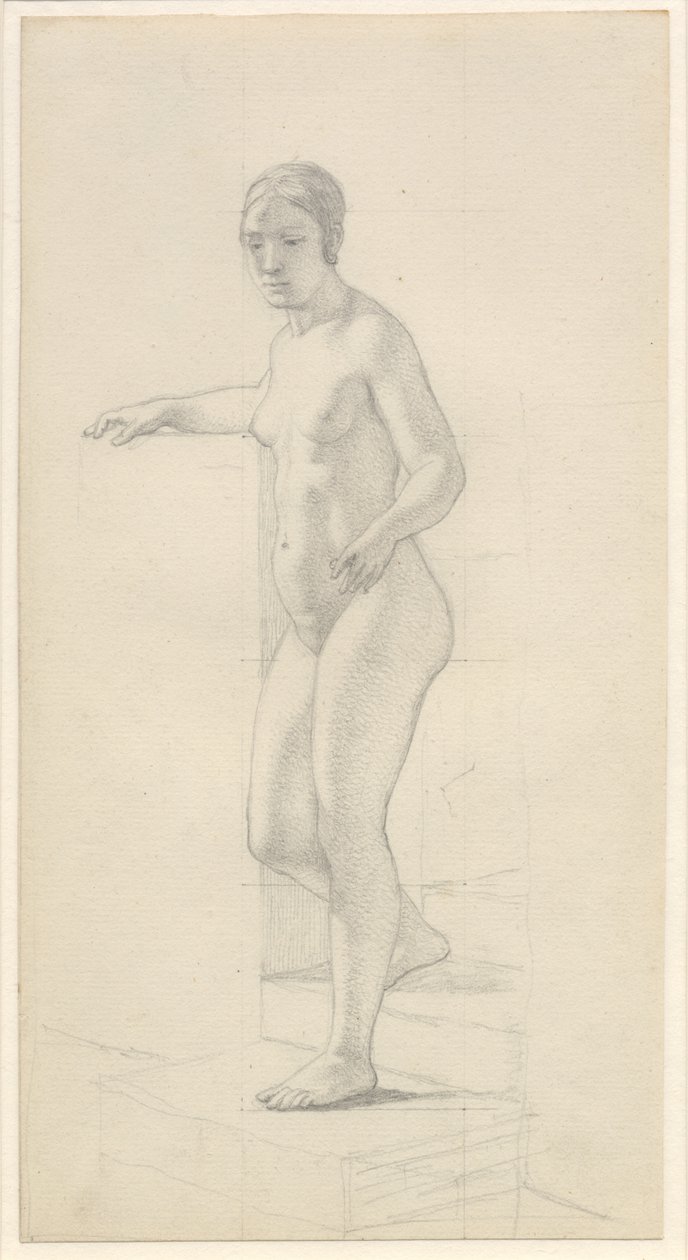 Stående kvinnlig modell av Christoffer Wilhelm Eckersberg