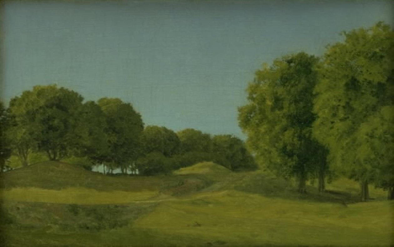 Studie från Deerpark nära Köpenhamn av Christoffer Wilhelm Eckersberg