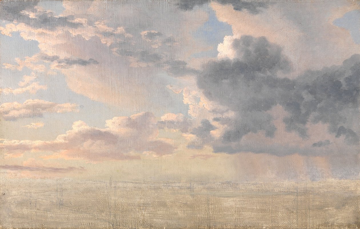 Studie av moln över sundet av Christoffer Wilhelm Eckersberg
