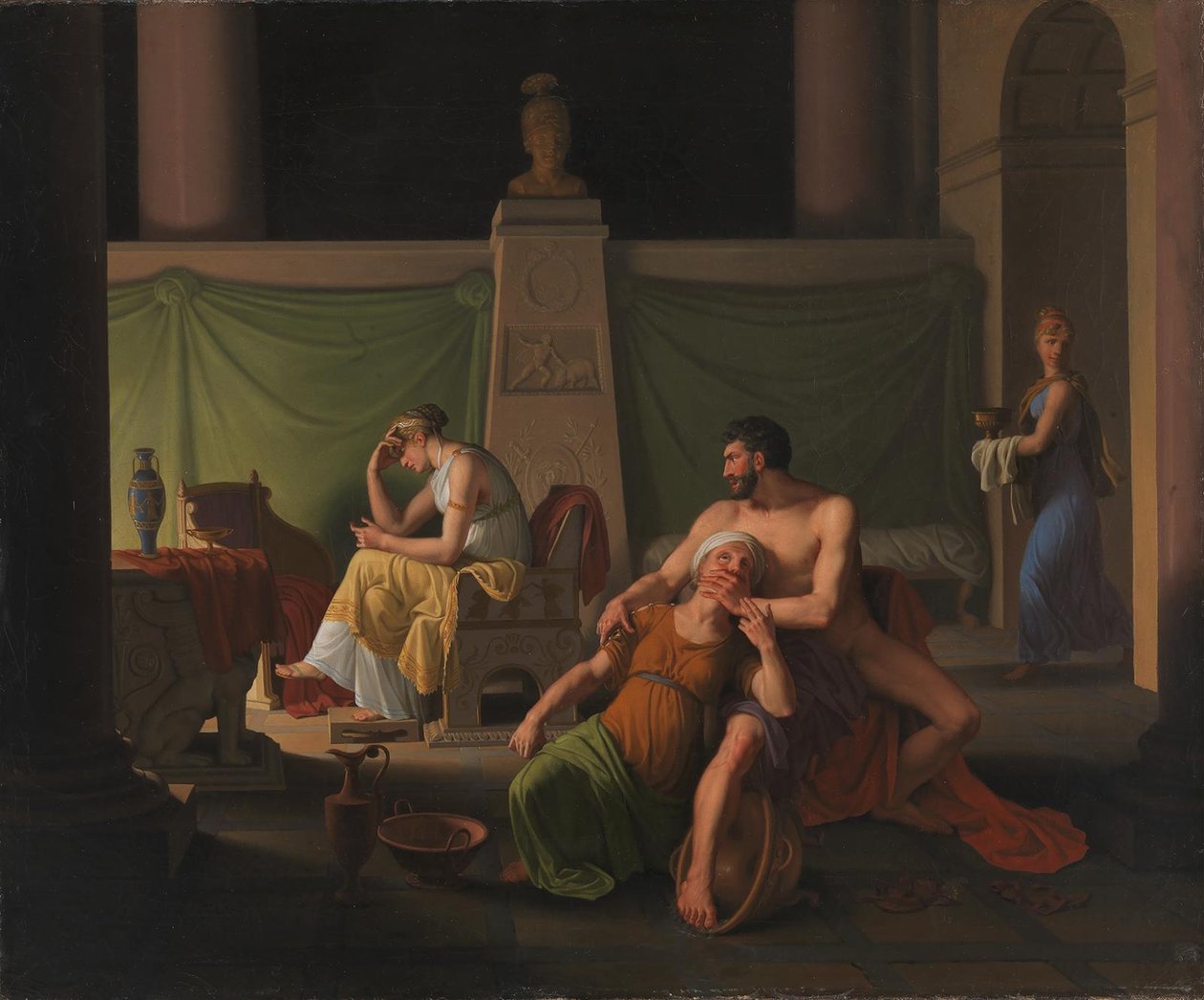Ulysses återkomst. Scen från Homers Ulysses av Christoffer Wilhelm Eckersberg