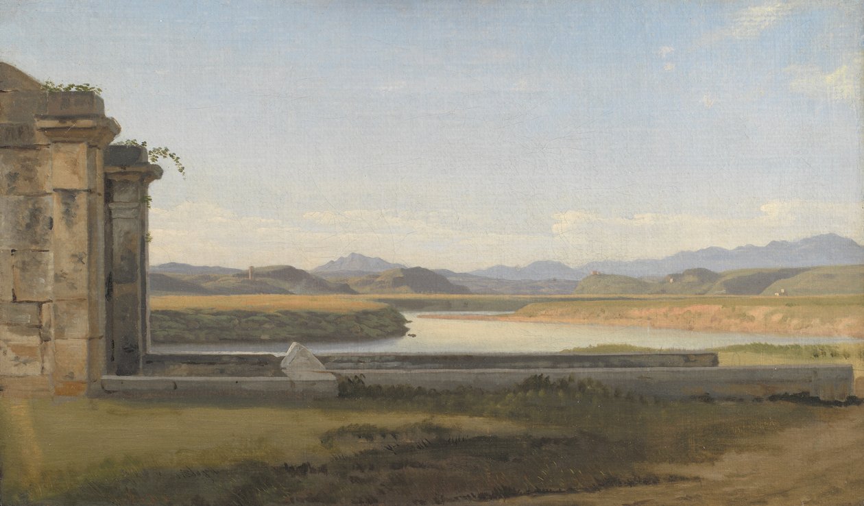 Utsikt från Fontana Acetosa, Rom av Christoffer Wilhelm Eckersberg