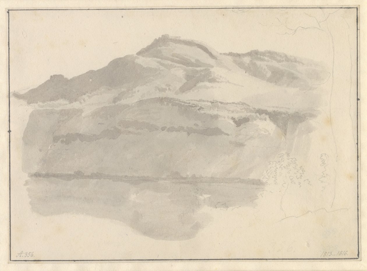 Utsikt över Albanosjön av Christoffer Wilhelm Eckersberg