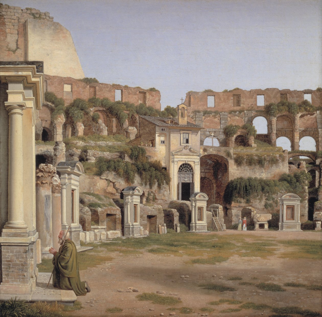Utsikt över Colosseums inre av Christoffer Wilhelm Eckersberg