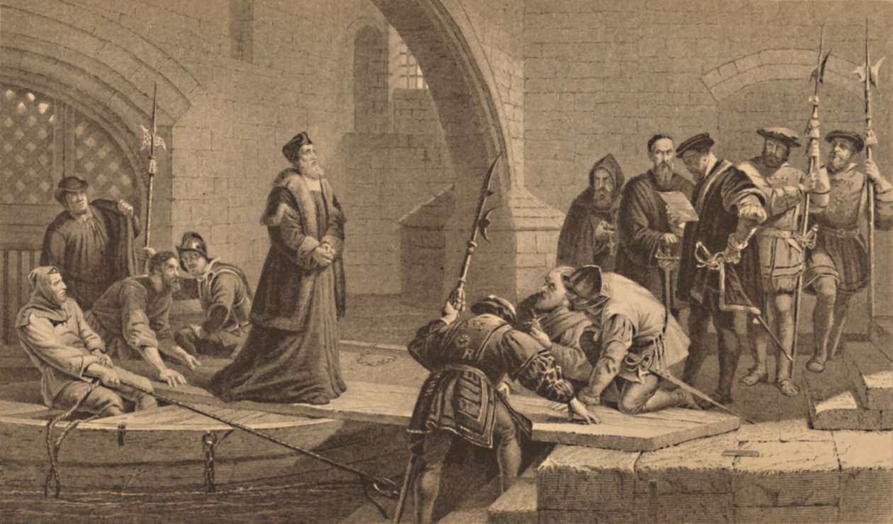 "Cranmer vid förrädarporten", 1886 av CW Sharpe