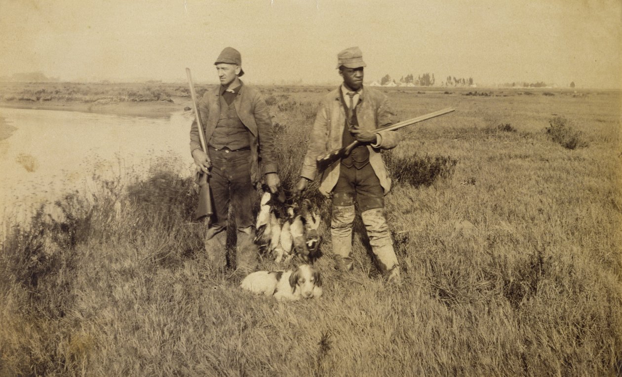 End of Duck Season, Turks Island, Kalifornien, 1885 (albumin silvertryck) av C. A. Plummer