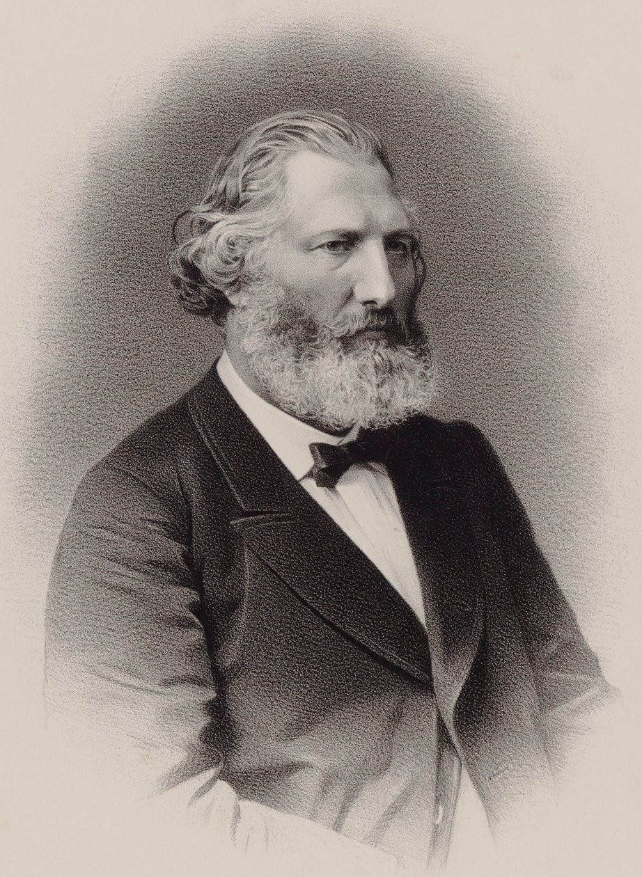 Porträtt av kompositören Auguste François Morel 1809-1881, ca 1860. av C. Bornemann