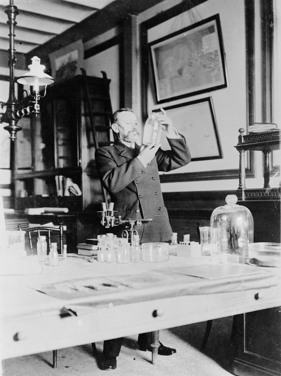 Honoré Charles Grimaldi, Prins Albert av Monaco i sitt arbetsrum av C. Chusseau Flaviens