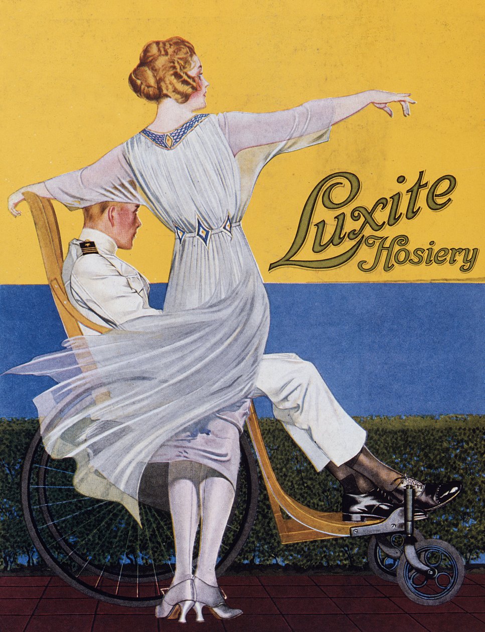 Annons för Luxite Strumpor, från Vogue magazine, 1919 av C. Coles Phillips