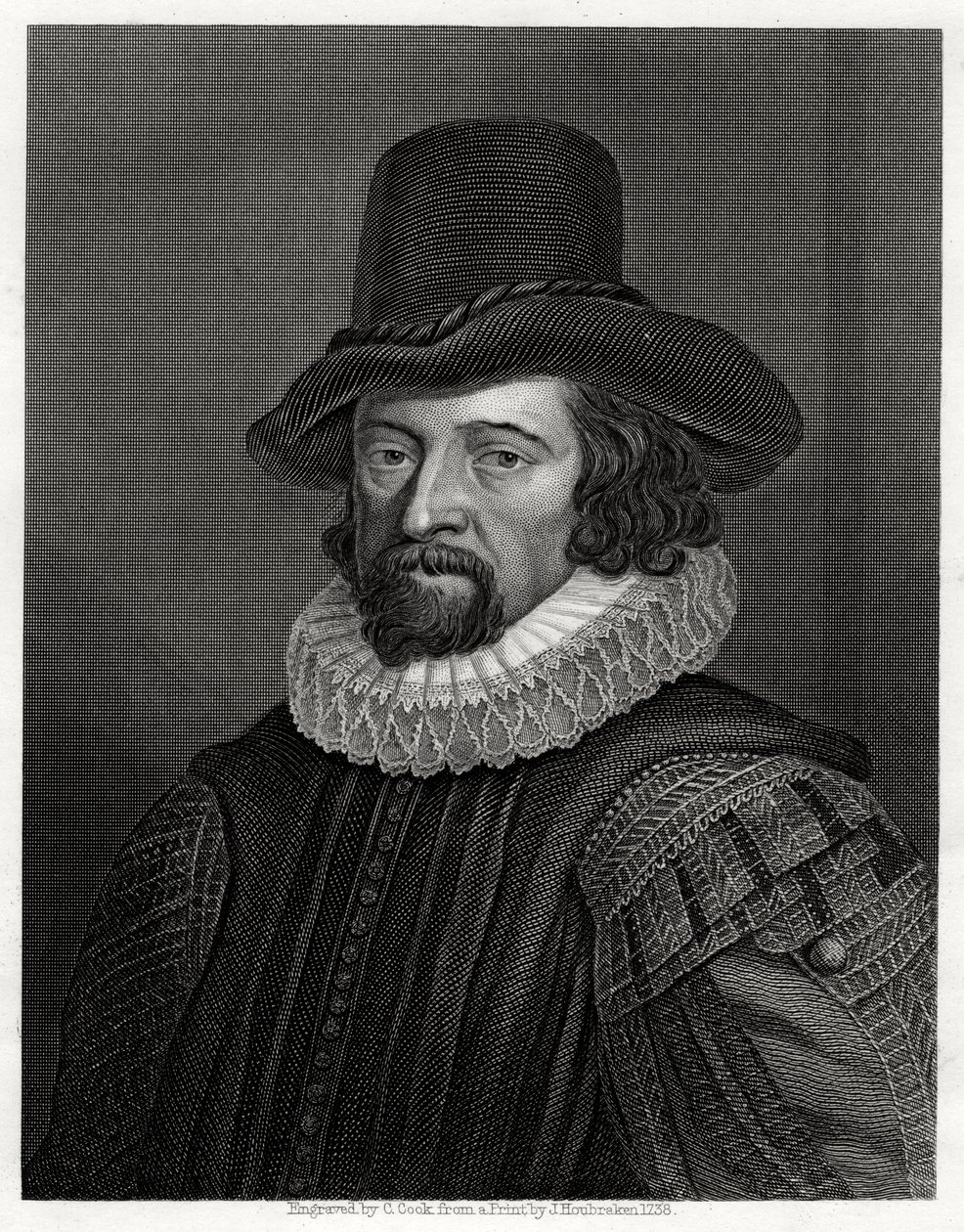Francis Bacon, Viscount St Albans, engelsk filosof, vetenskapsman och statsman, 1800-talet av C. Cook
