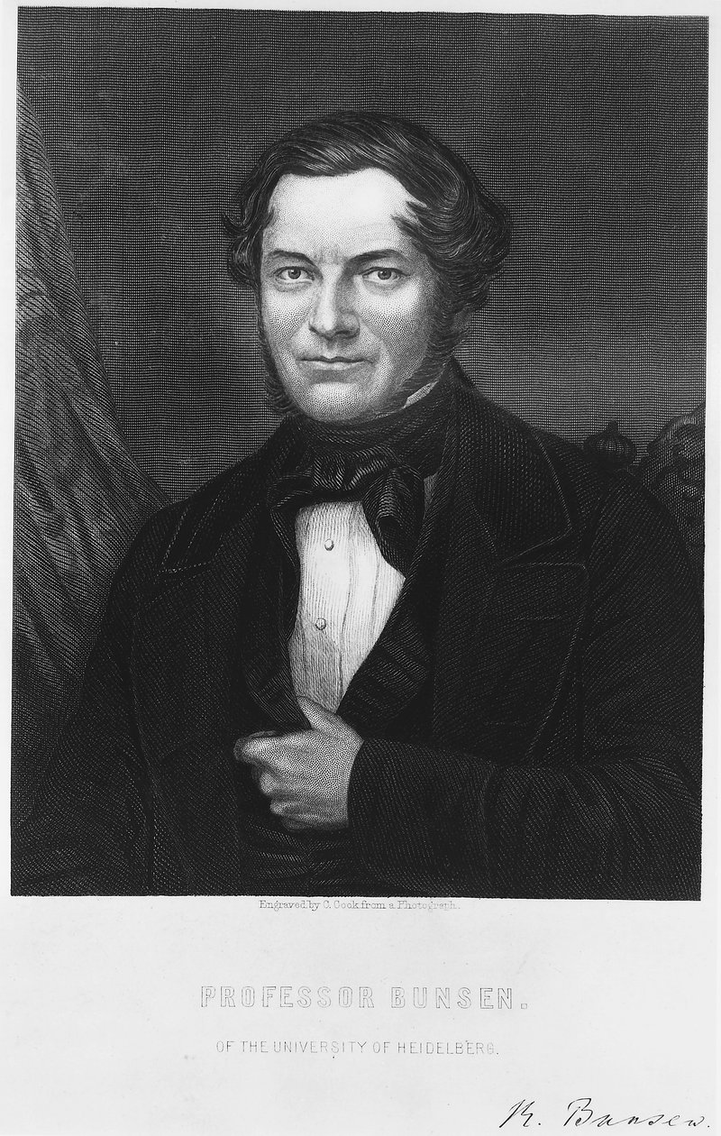 Robert Bunsen, tysk kemist, 1850-talet av C. Cook