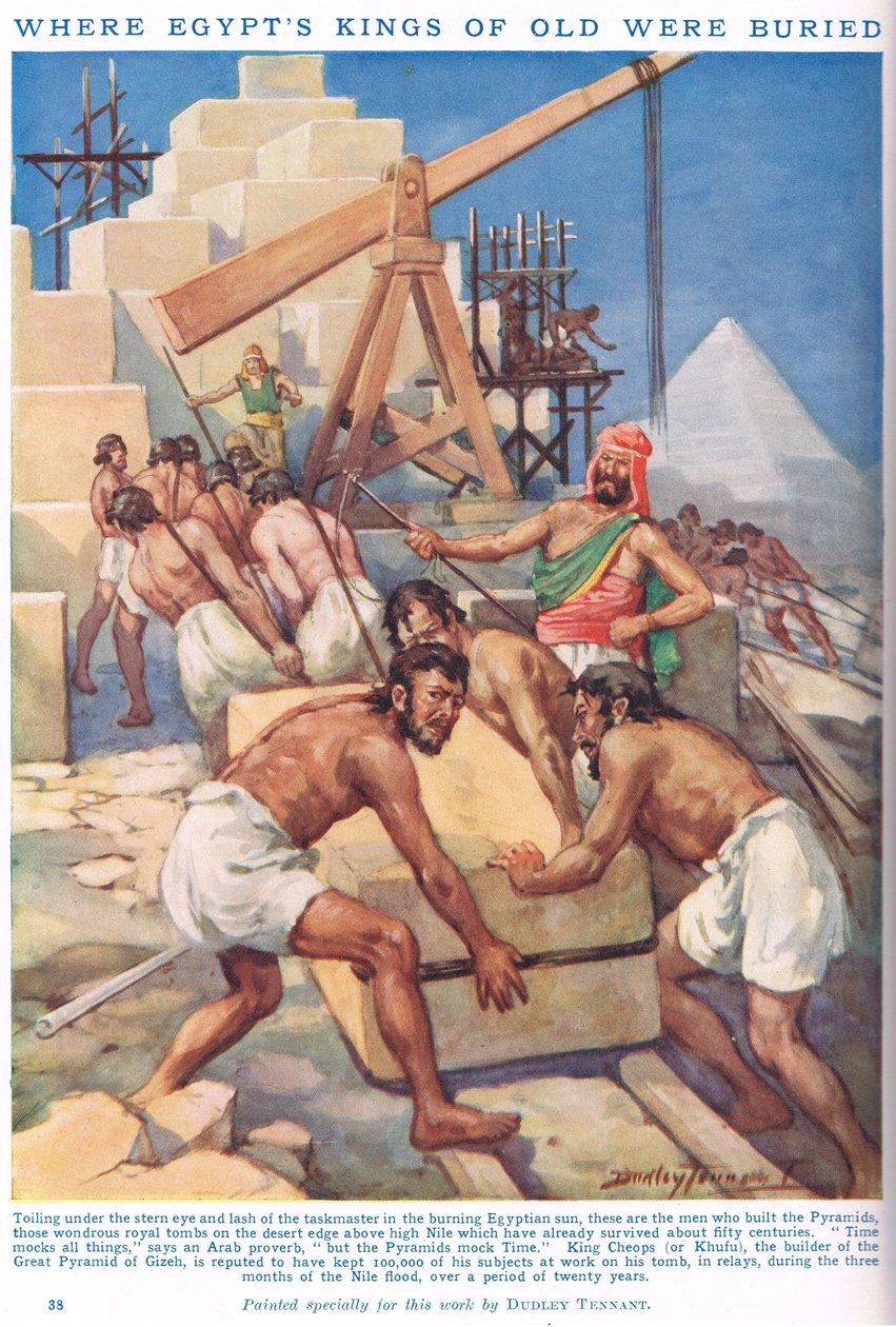 Där Egyptens kungar från forna tider begravdes, illustration från 