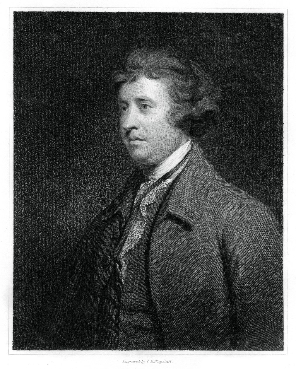 Edmund Burke, anglo-irländsk statsman, författare, talare, politisk teoretiker och filosof, 1834. av C. E. Wagstaff