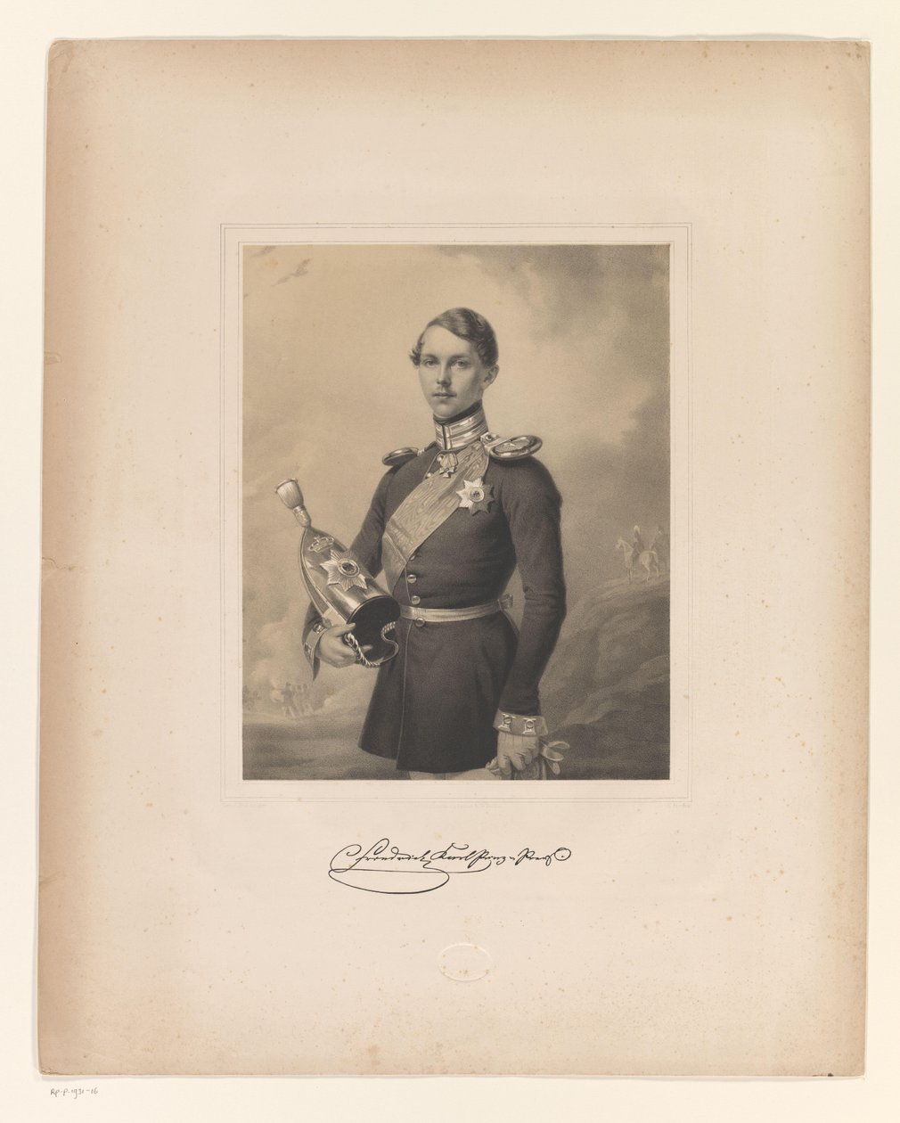 Porträtt av Frederick Charles, Prins av Preussen av C. Fischer