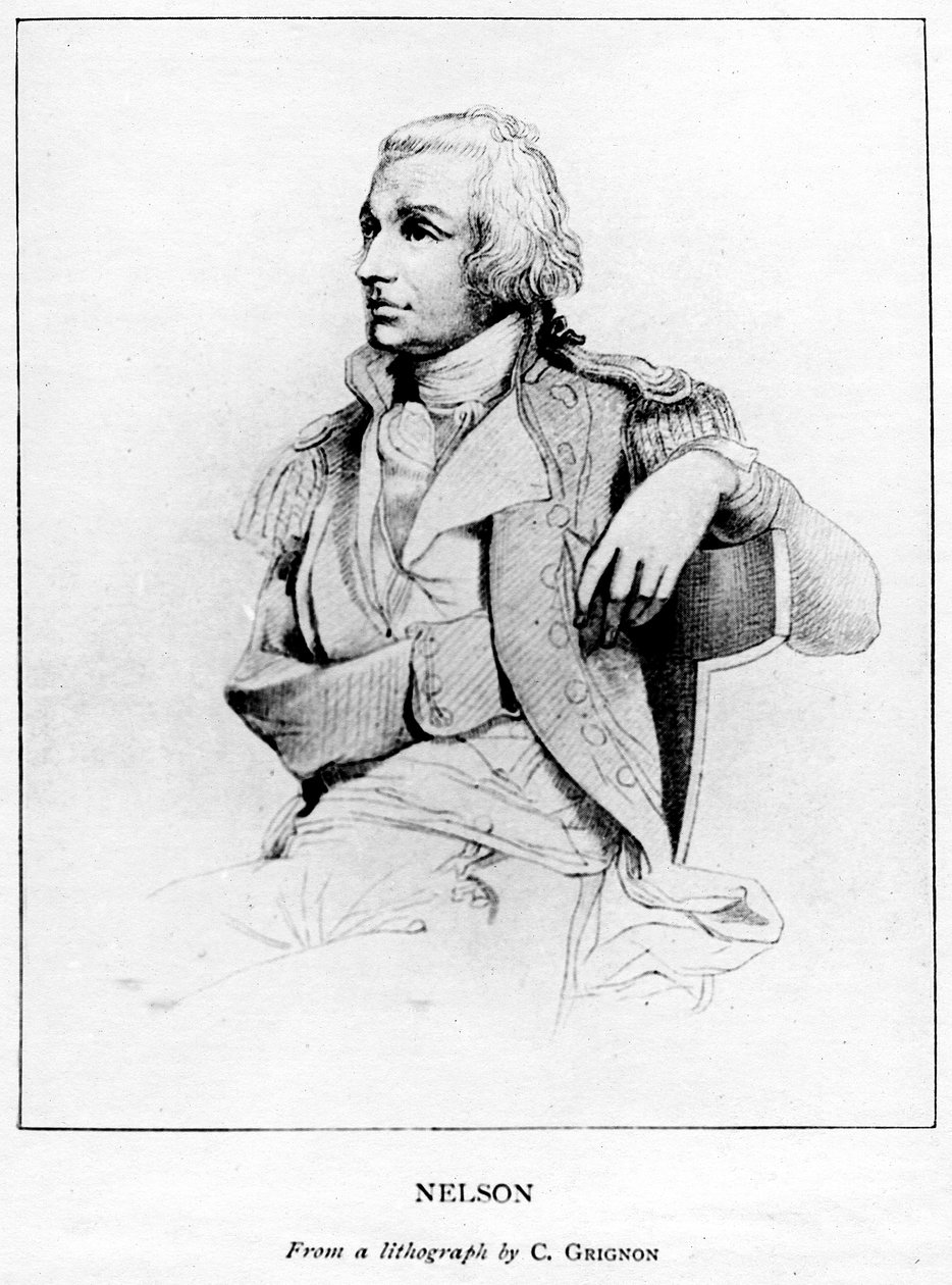 Horatio Nelson, 1:e Viscount Nelson, engelsk sjöbefälhavare, 1800-talet av C. Grignon