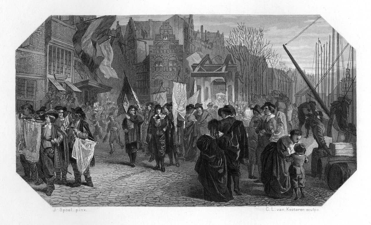 Rederijers, Rotterdam, Nederländerna, 1642 c1870 av Domenico del Barbiere