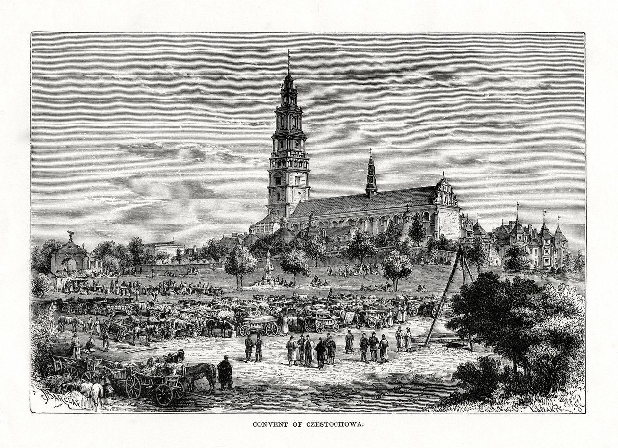 Klostret i Czestochowa, Polen, 1879 av C. Laplante