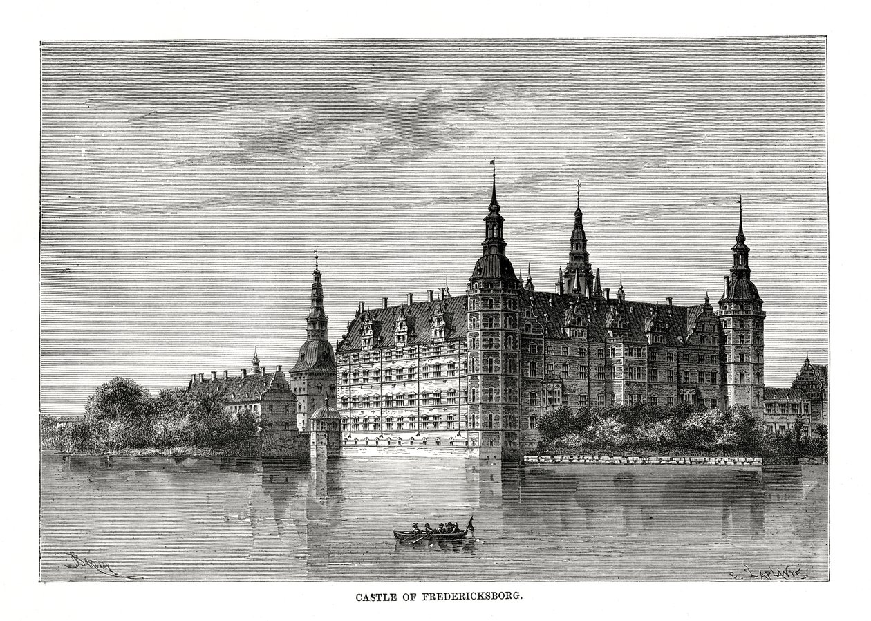 Frederiksborgs slott, Köpenhamn, Danmark, 1879 av C. Laplante