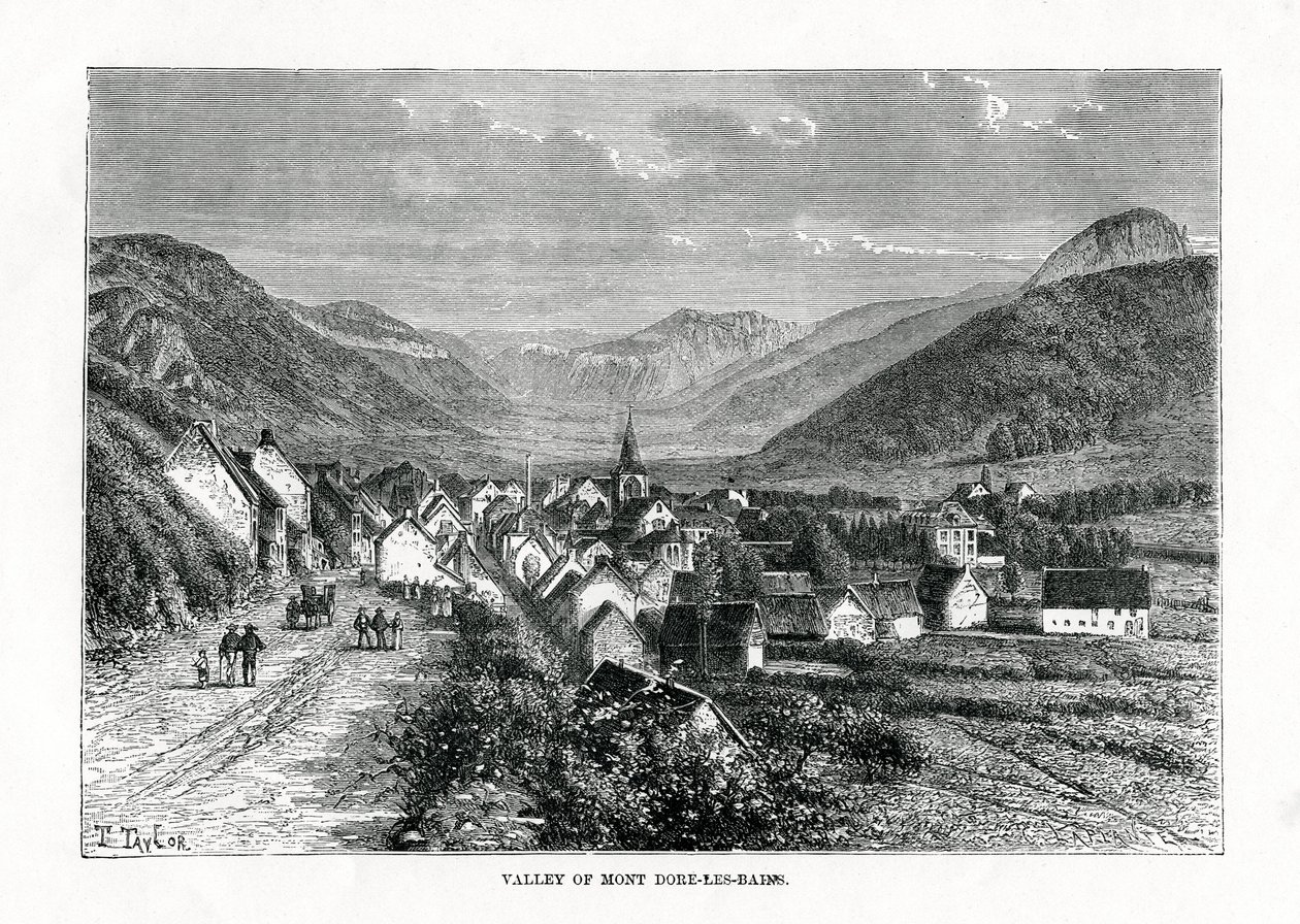Dalen Mont-Dore-les-Bains, Frankrike, 1800-talet av C. Laplante