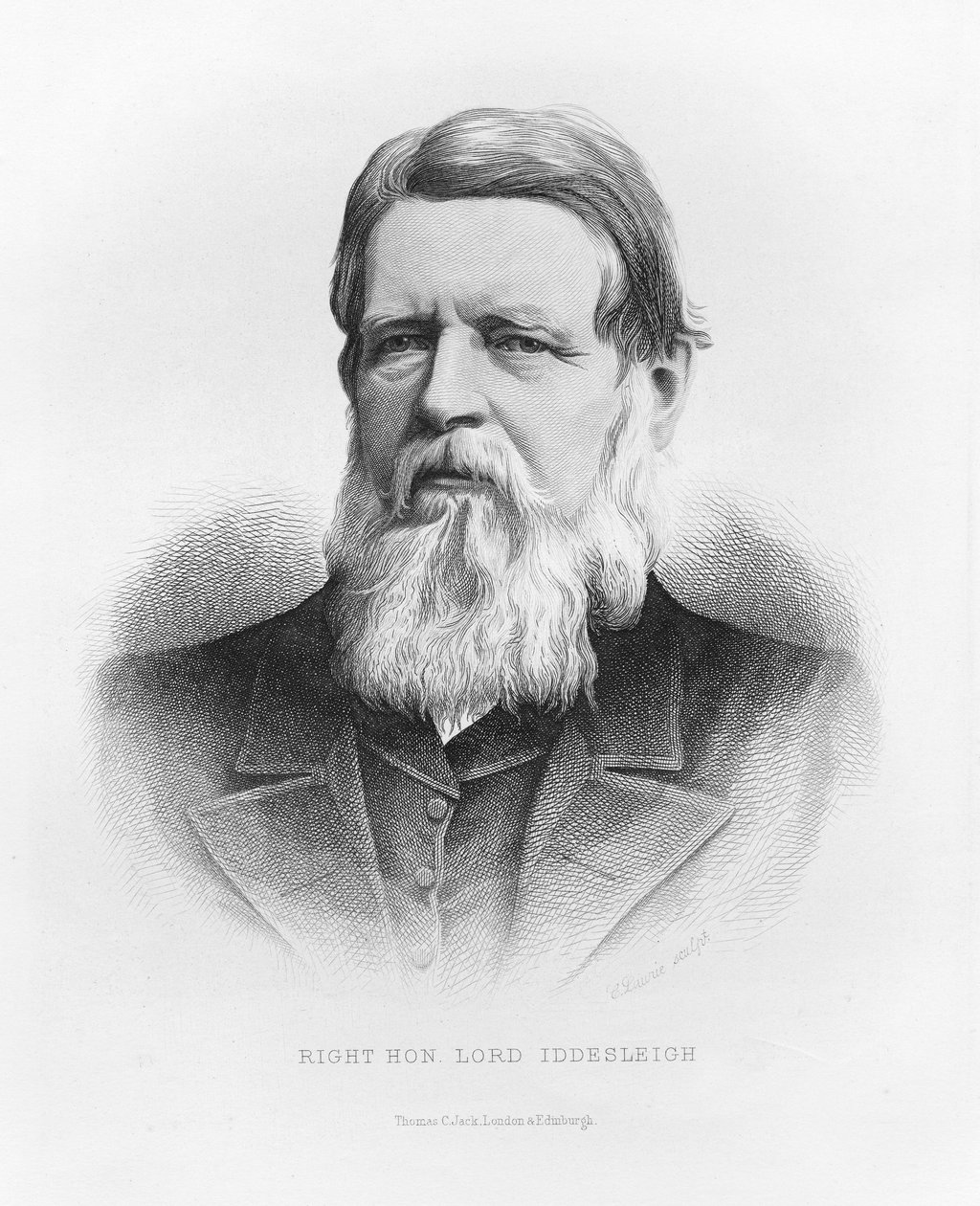 Porträtt av höger Hon Lord Iddesleigh av C. Laurie