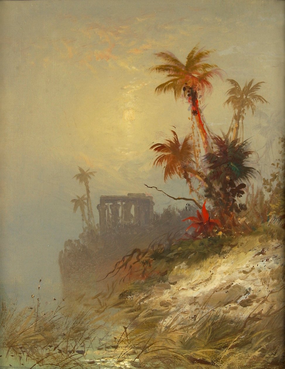 Egyptiskt landskap, sent 1800-tidigt 1900-tal. av C. Morgan McIlhenney