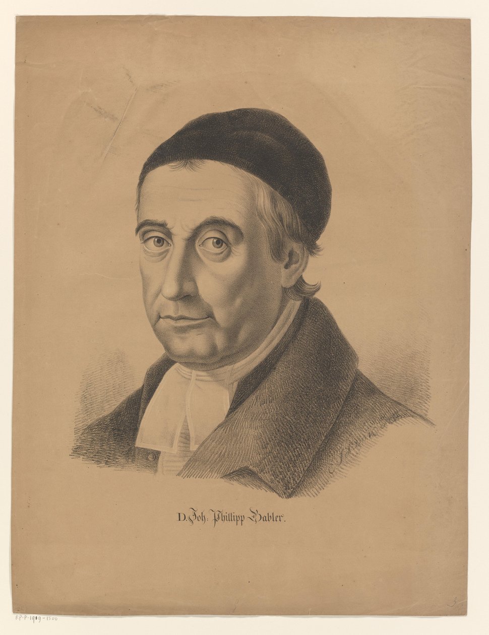 Porträtt av Johann Philipp Gabler D. Joh. Phillipp Gabler (titel på objekt) av C. Schenk