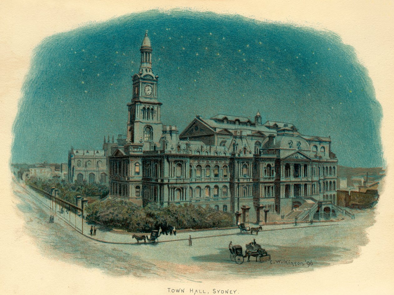 Rådhuset, Sydney, New South Wales, Australien, 1896. av C. Wilkinson