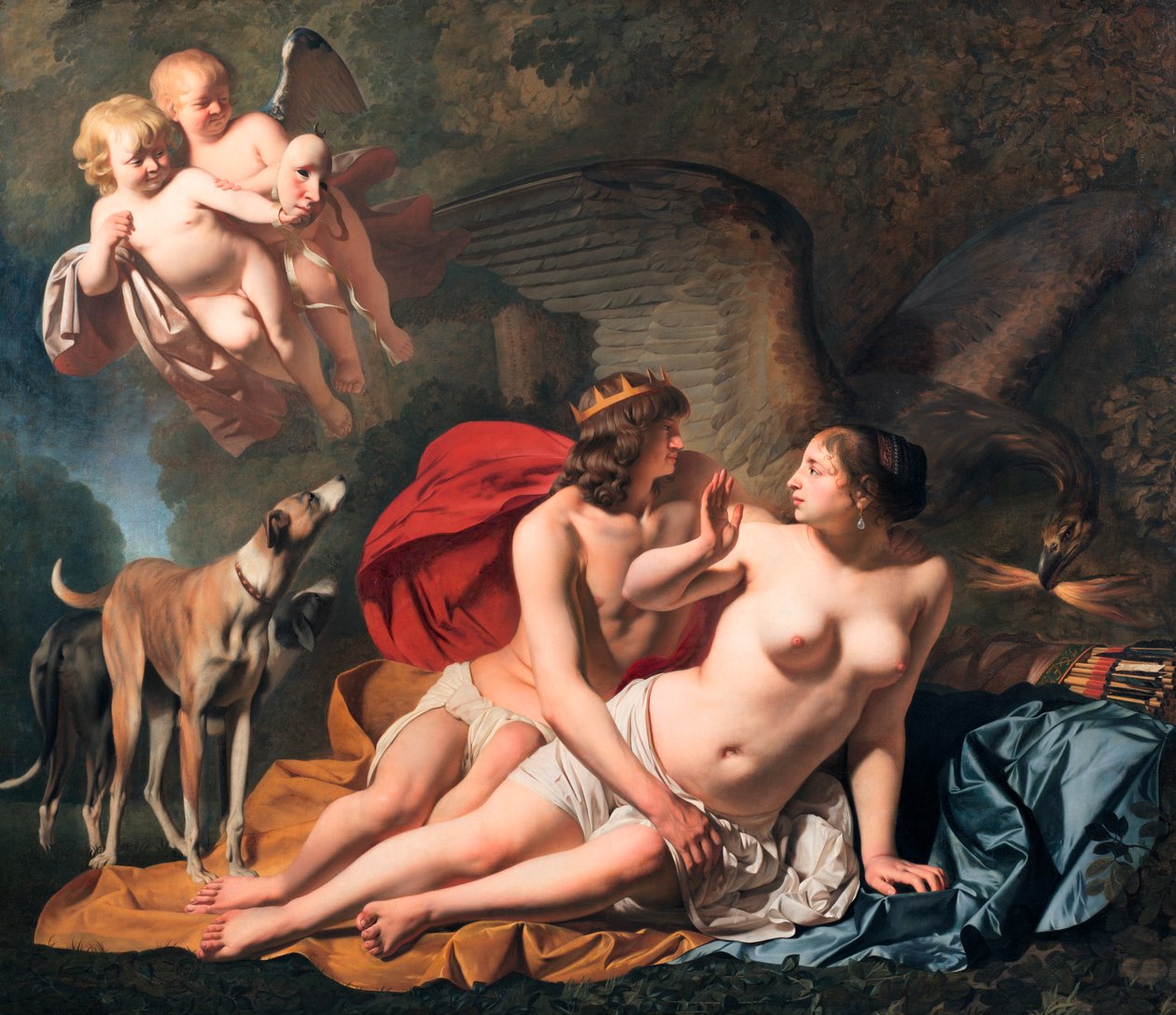 Jupiter och Callisto av Cesar Boetius van Everdingen