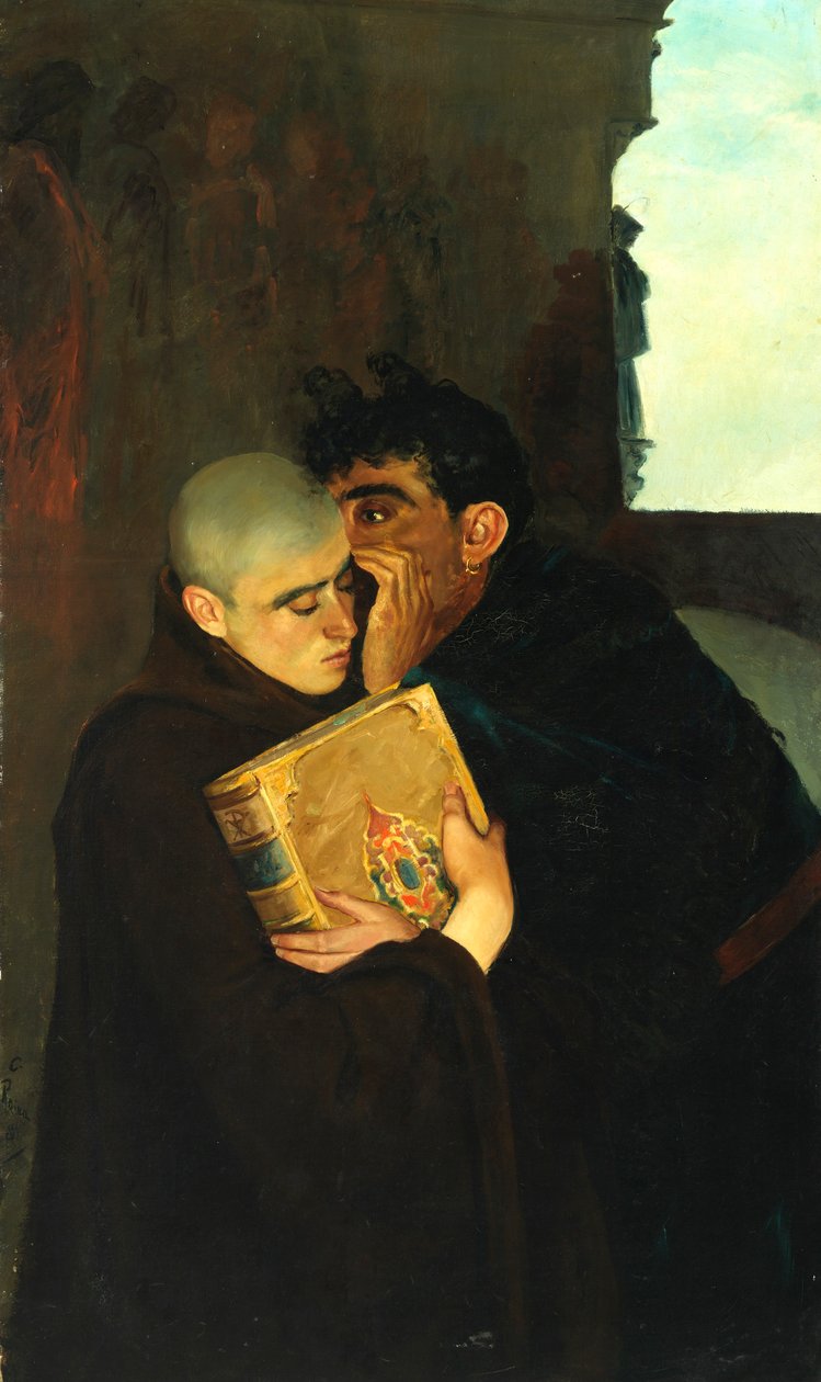 Spindeln i klostret, 1881. av Calcedonio Reina