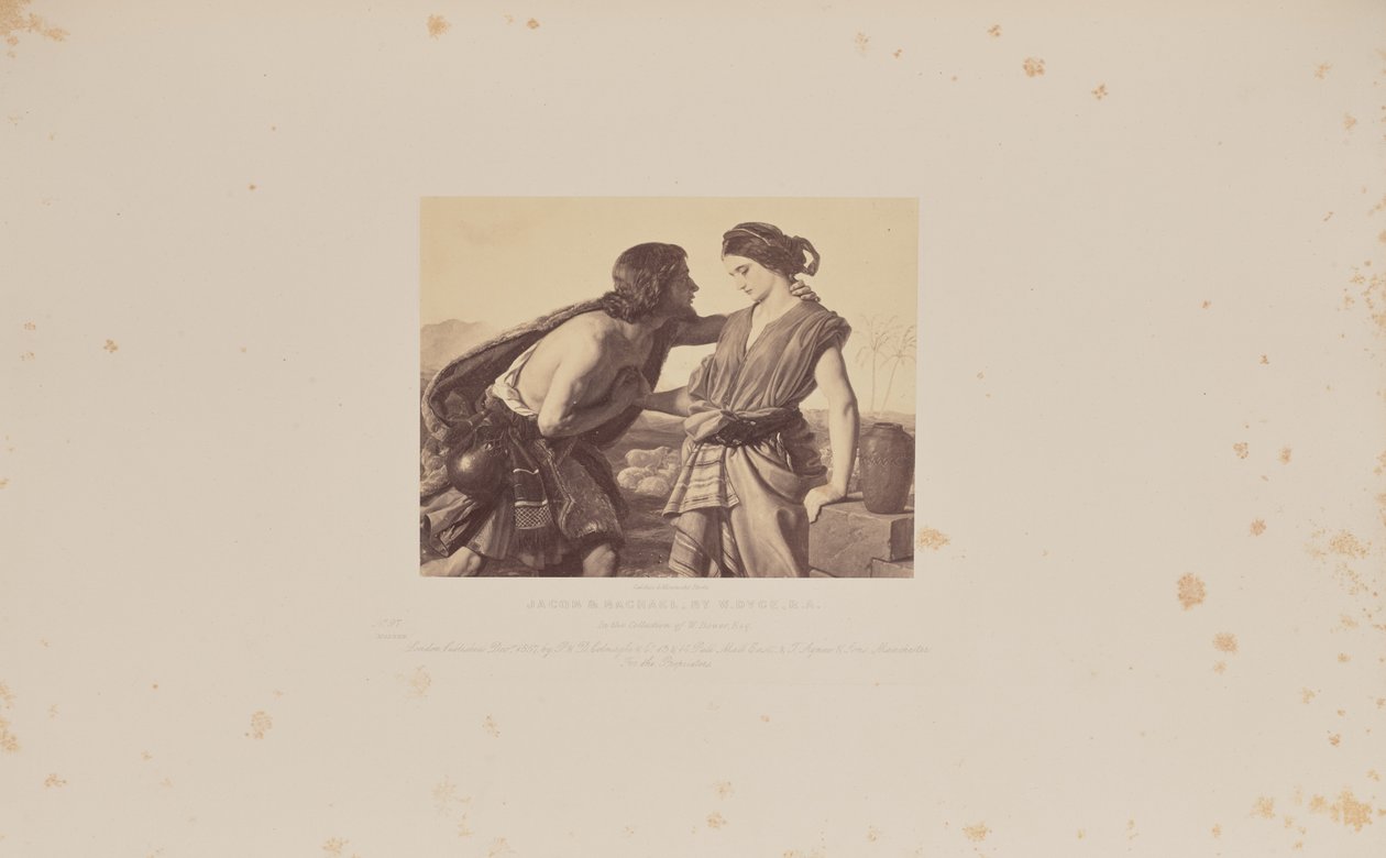 Jacob och Rachael, av W. Dyce, R.A. av Caldesi and Montecchi