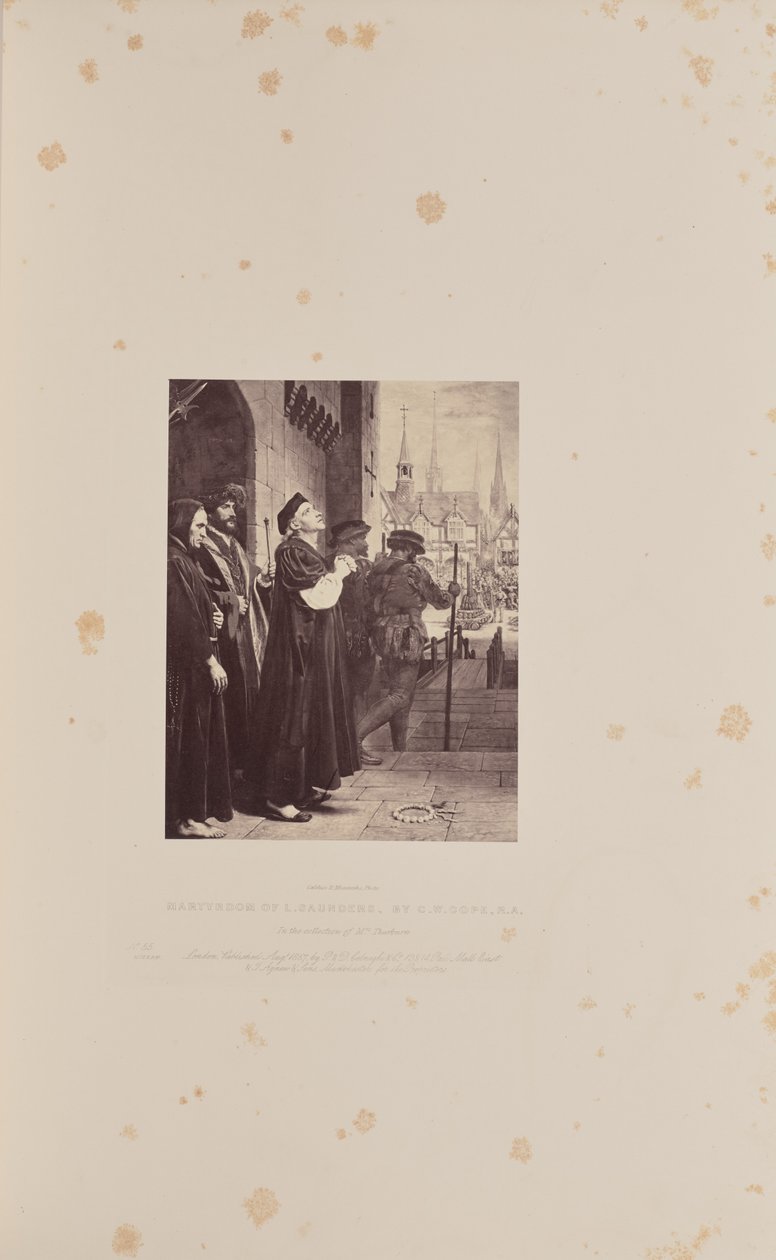 L. Saunders martyrdöd, av C.W. Cope, R.A. av Caldesi and Montecchi
