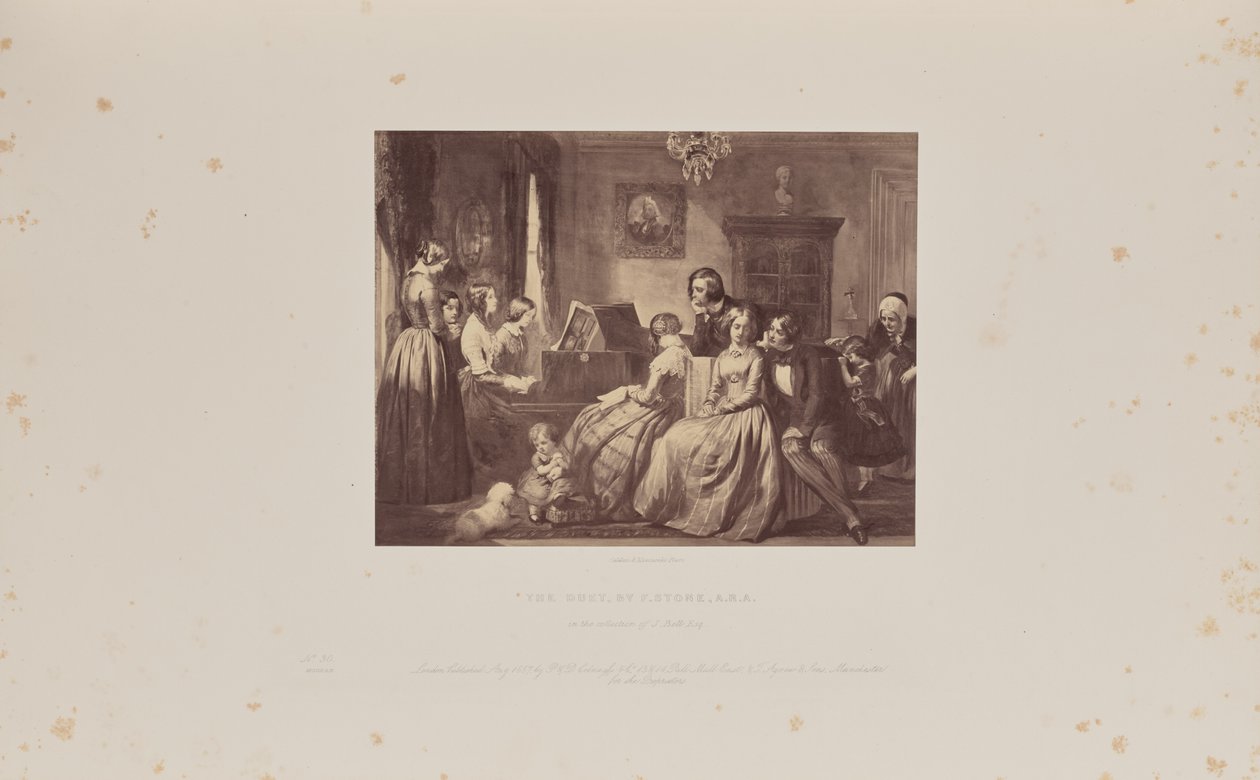 Duetten, av F. Stone, A.R.A. av Caldesi and Montecchi