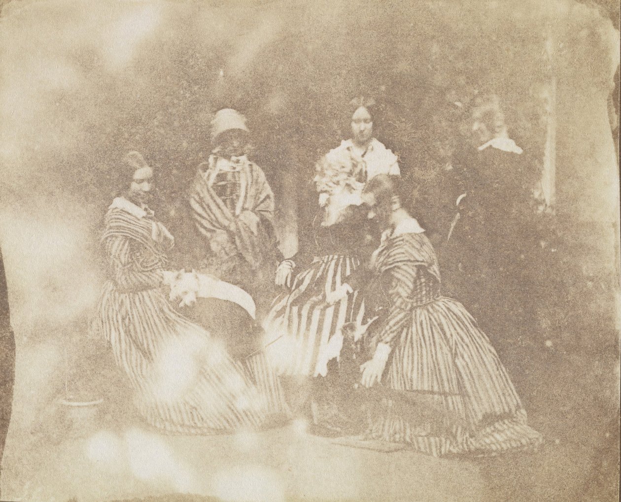 34. Konstnärliga grupper i olika poser, ca. 1845. av Calvert Jones