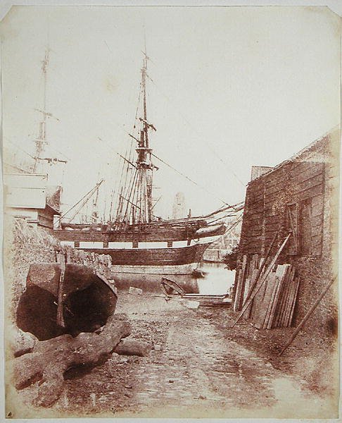Flod- och kajscen ca 1846 (fotogravyr) av Calvert Richard Jones