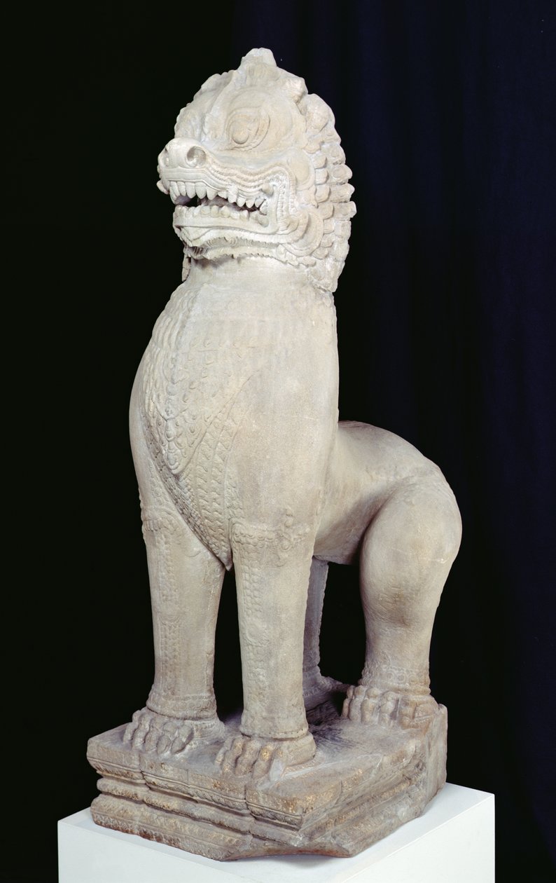 Lion, från Preah Khan, Bayon Style av Cambodian Cambodian