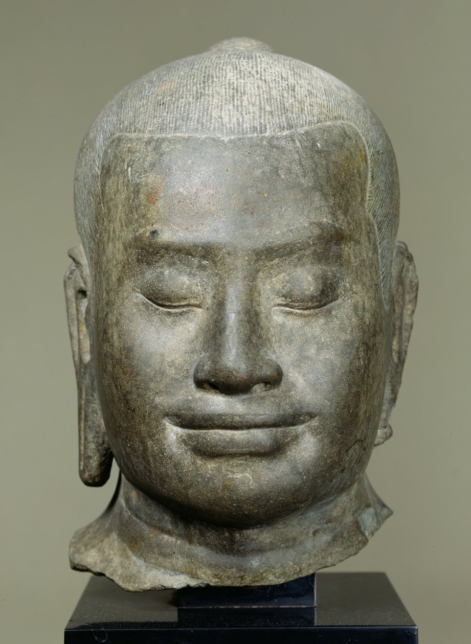 Chef för kung Jayavarman VII (r.1181-c.1220) (brons) av Cambodian School