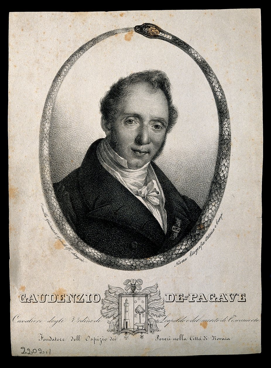 Gaudenzio de Pagave. Litografi av C. Gandolfi. av Camilla Guiscardi