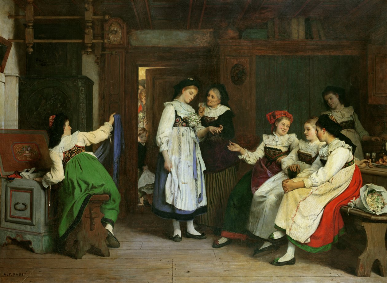 Ett bröllop i Nedre Alsace av Camille Alfred Pabst