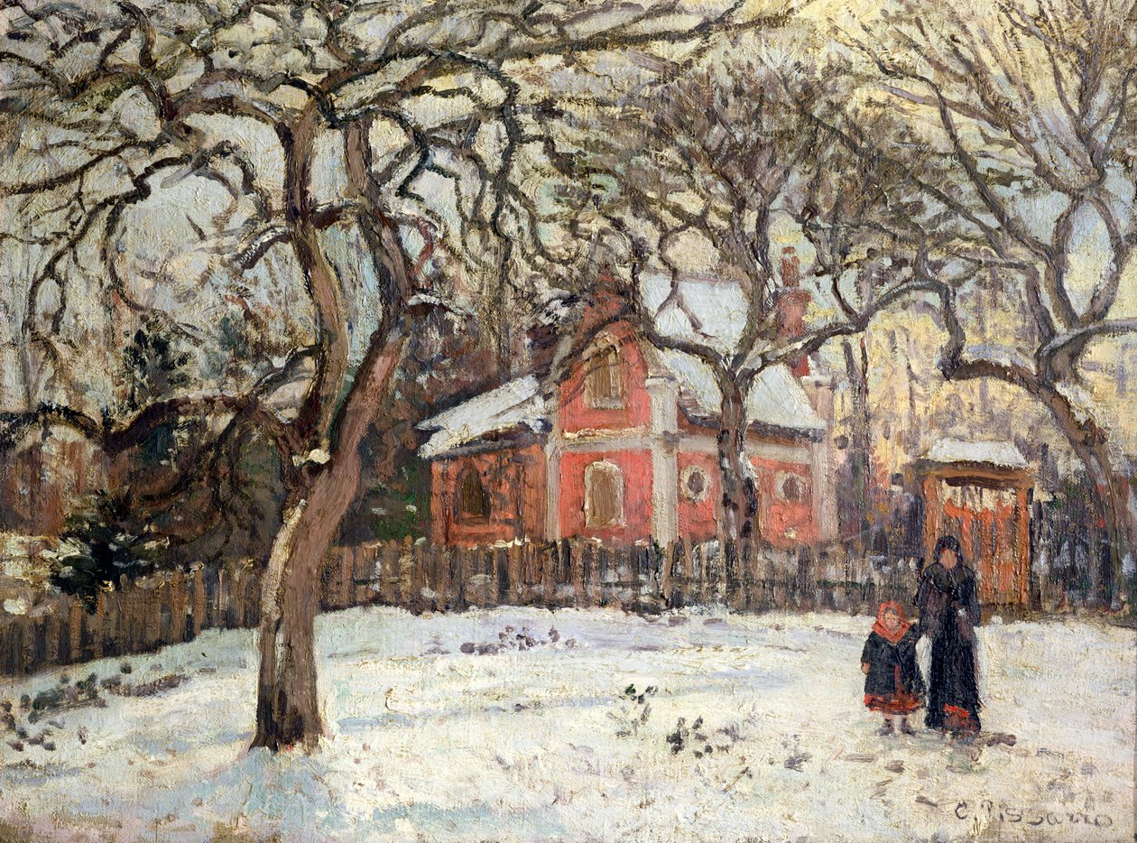 Kastanjeträd vid Louveciennes, ca 1871-2 av Camille Jacob Pissarro